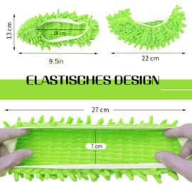 Esshogo Cleaning Shoes Mop Shoes, Washable Slippers Covers, Household Work Mop Shoes, Floor Mop Replacement Cover Microfibre Compatible, Reusable Mop Slippers, Mop Slippers