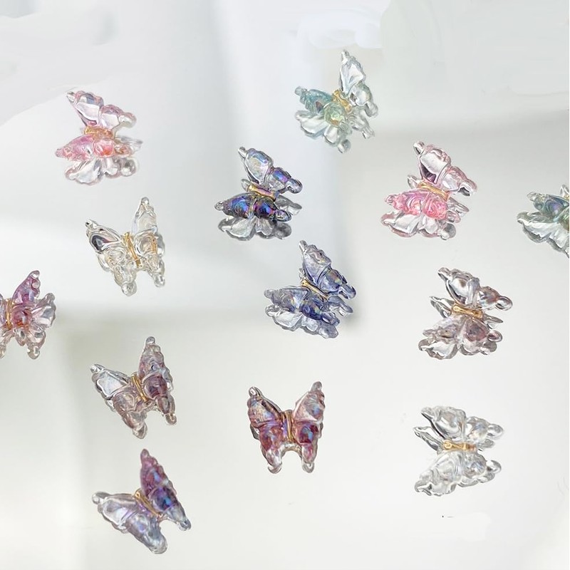 Butterfly Nail Accessories 6mm 30pcs Nail Parts NAKAMARU Decoration Rhinestone