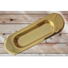 Universal Hardware Oval Pull Finger Recessed Brass Door Handle Recessed