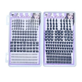 TENGNIUNIU 8-in-1 Eyelash Extension Kit - 32 Rows 8 Mixes with Natural Curl, 3D/Thick/Glamorous Effects & Cross Design for Daily/Dramatic Looks