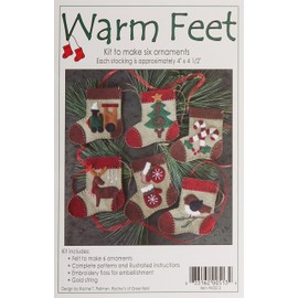 Rachel's of Greenfield Warm Feet K0513 Felt Stocking Ornament Kit