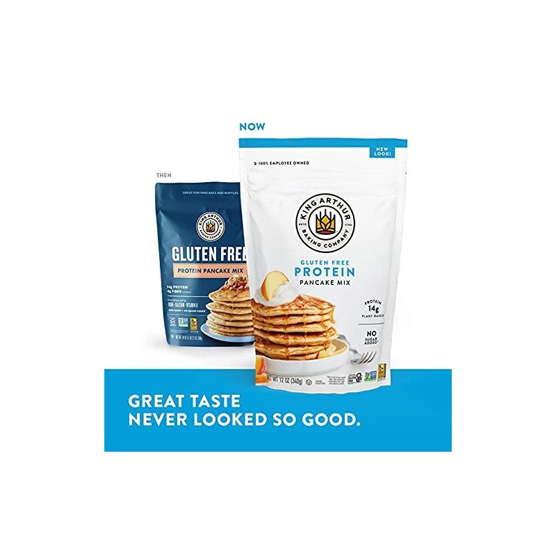 King Arthur Gluten Free Protein Pancake Mix 12 oz Non