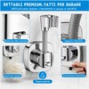 Dexpally 2 Pezzi Supporto Soffione Doccia Ventosa 360° Regolabile, Senza