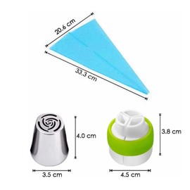 Suministros De Decoración De Pasteles De 14 Piezas Con Manga Pastelera, Juego De Puntas Rusas Para Tuberías, Juego De Mangas Pasteleras Y Boquillas, Boquillas Para Decorar Pasteles