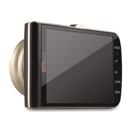 Technaxx Germany FullHD Car Dashcam Recorder Wide Angle Speed Sign Recognition Front Collision and Lane Departure Warnings G-Sensor Vehicle Monitoring Camera TX-167