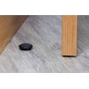 EVI Herrajes Adhesive Door Stop, Black Lacquered Stainless Steel, Modern