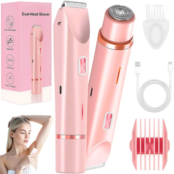 Rasuradora Mujer 2 En 1,Afeitadora Electrica Mujer,Depiladora Mujer,Usb Recargable,Portátil Resistente