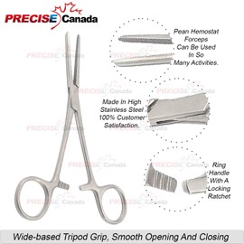 PRECISE CANADA: 2 Pean Forceps Straight 20" & 24" Hemostat Locking Clamp Instrument