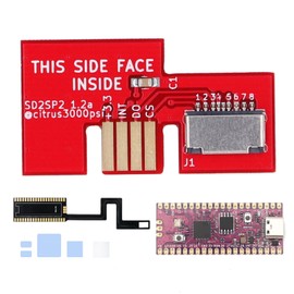 for RPi Picoboot FPC Flex Ribbon Cable with SD2SP2 SDLoad SDL Adapter for NGC DOL‑001 Game Console Red