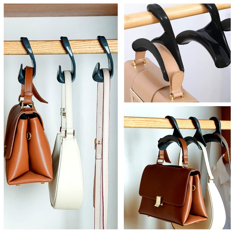 2 Pcs Plastic Closet Purse Hanger Hook Bag Holder, Handbag