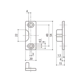 中西 Industrial Pull US Handle Peg Case ATU – 1