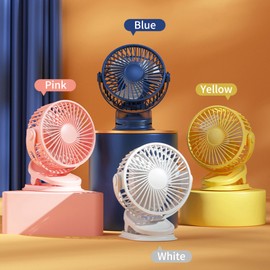 3 In 1 Clip on Fan Hanging Fan Desk Fan 360°Adjustable 4000mAh Rechargeable Battery Personal Fan 3 Speeds Multifunction Portable Cooling Fan for Home Bedroom Office