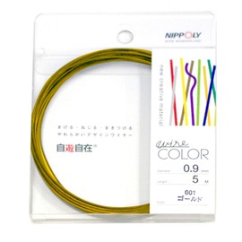 NIPPOLY Self-Play Wire Color 0.9 φ x 5 m Roll Gold