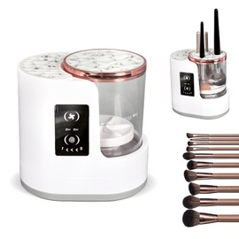Electric Makeup Brush Cleaner Machine, Makeup Brush Cleaning Machine with Drying Function, 2-IN-1 Makeup Brush Dryer & Makeup Brush Washer Combined, USB Cosmetic Brushes Cleaner