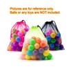 JZK 5x Multicolour 39x34cm large mesh drawstring storage bag for