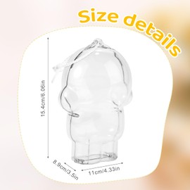 SAVITA Schutzhülle für Puppen, Transparente Vitrine aus Acryl Staubdichte Puppenvitrine zur Aufbewahrung und Präsentation von Puppen (Spielzeug Nicht im Lieferumfang Enthalten)