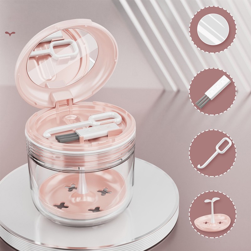 Mouth Guard Case Storage Box Good Sealing with Brush Mirror