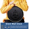 HITO 10 Inch Silent Wall Clock Battery Operated Non Ticking