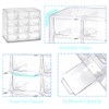 Clear Acrylic Desk Organizer with 12 Mini Stackable Drawers -