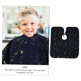 Beavorty Children's Haircut Apron Set 3 Pieces Soft Durable Polyester Comfortable Neck Support Hair Cutting Cape Drying Holes