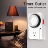 Mechanical Outlet Timer 24 Hours Cycle 3 Prong 2 Modes