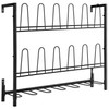 MyGift Premium Black Metal Hanging Wall Shoe Rack for Walk
