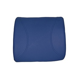 PrimeTrendz Portable Orthopedic Lumbar Back Support Memory Foam & PU Leather Seat Cushion with Strap in Blue