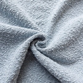 Foindtower Pack of 2 Modern Textured Boucle Lumber Throw Pillow Covers Accent Solid Decorative Pillow Cases Cozy Couch Cushion Case for Sofa Bed Living Room Home Decor, 12 x 20 Inch, Light Blue