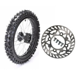 Unbranded 1.60x17 Front Tire Wheel Rim 70/100-17 + Disc Rotor Dirt Bike Apollo RFZ 125 SSR