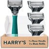 Harry's Razors for Men - Men's Green Razor + 3