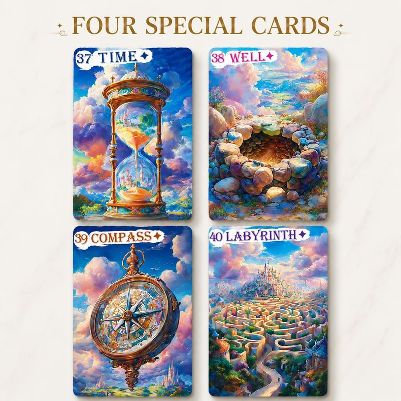 pailing Dreamy Lenormand Deck for Beginners, 42-Card Expanded Fortune Telling