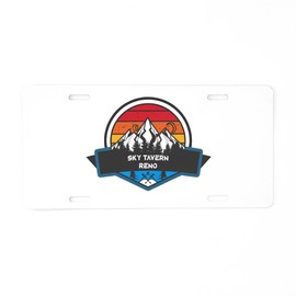 CafePress Sky Tavern Ski Area Reno Nevada Aluminum License Plate, Front License Plate, Vanity Tag