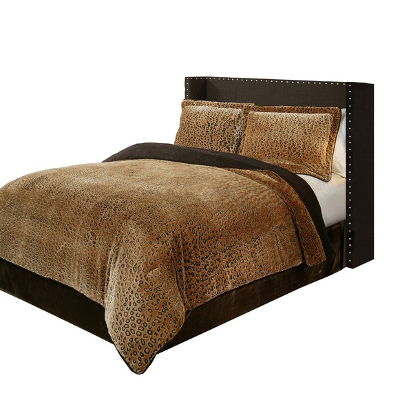 Suntex Designs Fraiche Maison C1407020-SYQ-CHT Cheetah 3 Piece Comforter Set, Queen