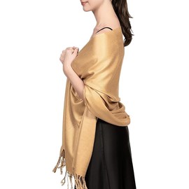 Stole Women's Pashmina Festive Scarves & Scarves Neckerchief Scarf for Evening Dress Scarf Festive Stole Shoulder Scarf Elegant Shoulder Scarf Large Soft Silky Solid Colours, brown