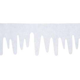 Guirnalda de carámbano blanco brillante con flecos para decoración - 8 pies