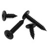 #10 x 1/2" Black Modified Wafer Truss Head Wood Screws,