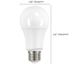 Satco S29589 Medium Light Bulb in White Finish, 4.38 inches, 3000k; Medium Base; 220 deg. Beam Angle