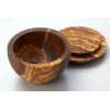 Naturally Med Olive Wood Sugar Pot/Salt Keeper