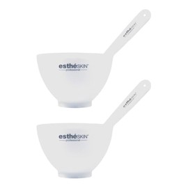 estheSKIN Mixing Bowl & Spatula 2pcs Set for Modeling Rubber Mask – Flexible Silicone Bowl & Smooth Spatula for Facial Mask Mixing – Easy to Clean & Reusable (2)