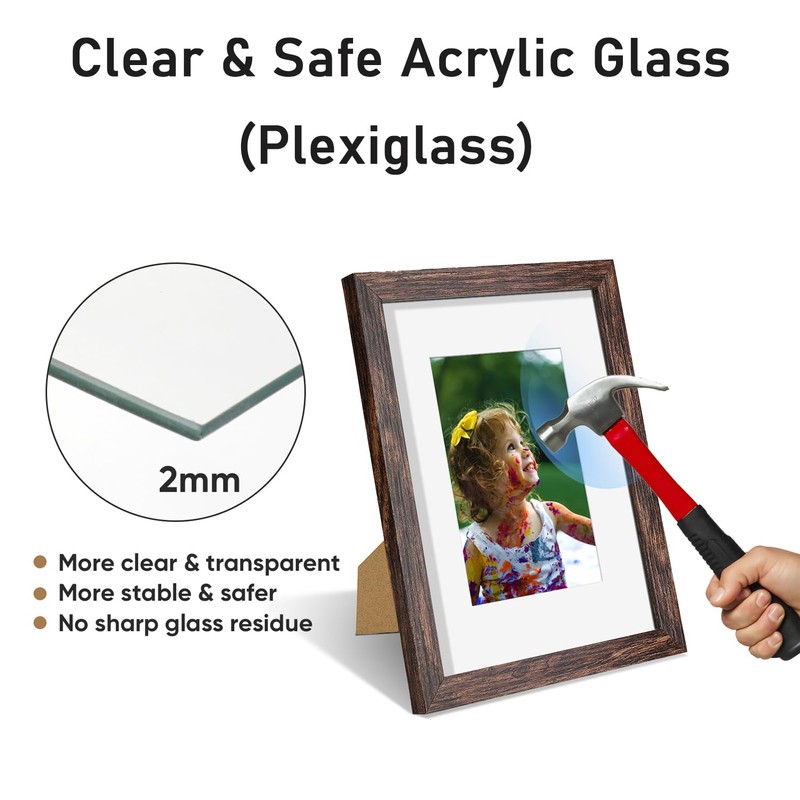Nacial 4 Pack Brown Photo Frame 6 x 4, Home