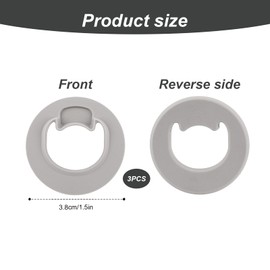 3pcs Water Bottle Stopper Replacement for Owala FreeSip Twist 18oz 24oz, BPA Free Siliocne Seal Gasket Top Lid Accessories for Owala FreeSip Twist Series (Gray)