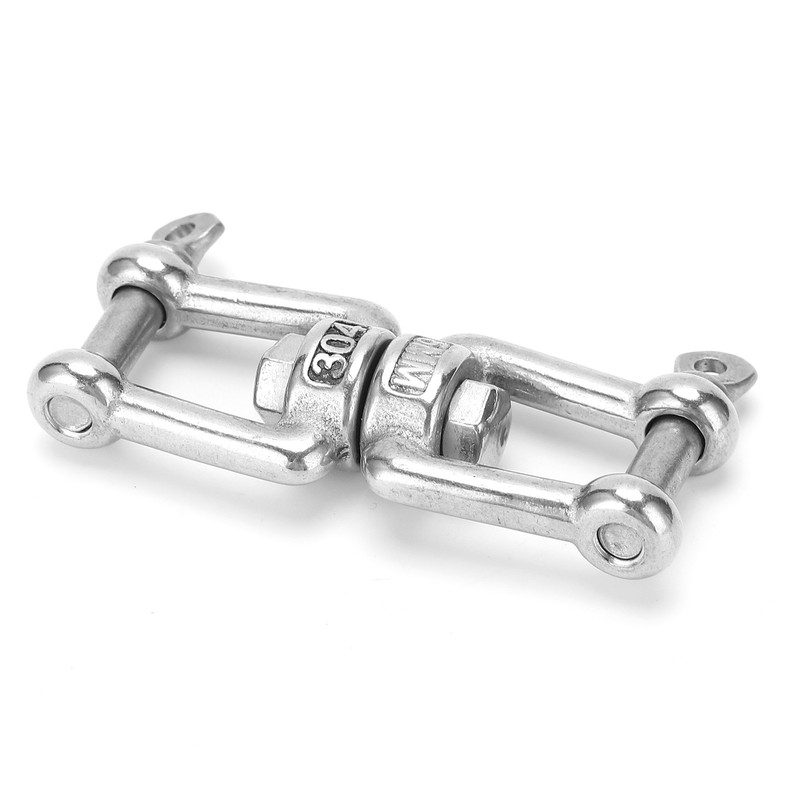 5Pcs Rotating Snap Stainless Steel Double Ended Antiknot Swivel Hook