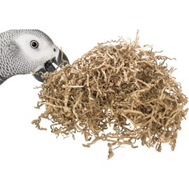 Bonka Bird Toys 1574 Pack3 Natural Crinkle Paper Foraging Bird Craft Basket Shred