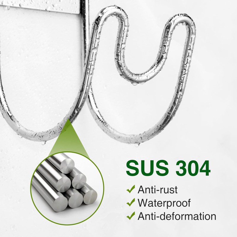 Josmimic Stainless Steel Garden Hose Holder - Silver SS304 Water