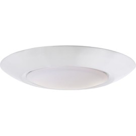 Craftmade X9007-W-LED-4K X90 Series 6" LED Flush Mount w/Motion Sensor Indoor/Outdoor or Enclosed Shower Area Usage, 1-Light 15 Watt, 1"H x 7"W,White