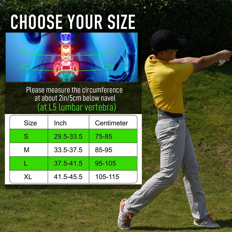 GAIARENA Golf Lower Back Support Belt for Golfers Swing Training