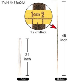 Aguacor Straight Dreadlocks Synthetic Double Ended Dreadlock Extensions 24inches 5 Strands Width 1.2cm Soft Light Brown DE Dreadlock Extensions for Women (5 Strands, 1B/27)