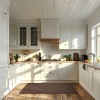 PVC Modern Anti-Fatigue Kitchen Floor Mat Foam Backing Cushioned Antimicrobial