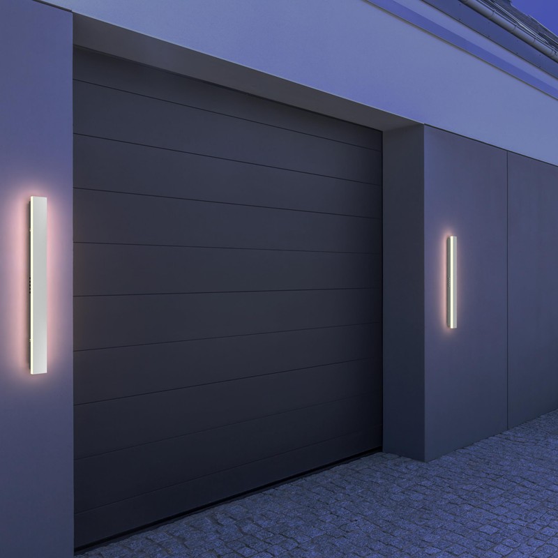 Outdoor Modern Metallic Wall Light LED Wall Sconce Fixture Rectangular