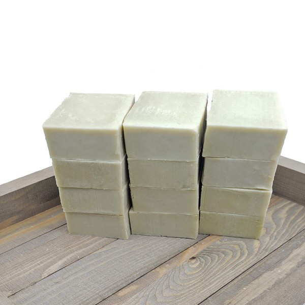 Olive Oil Bar Soap - 100% Natural Pure & Artisan Hand Crafted Quality  (12 Bar Large Set)